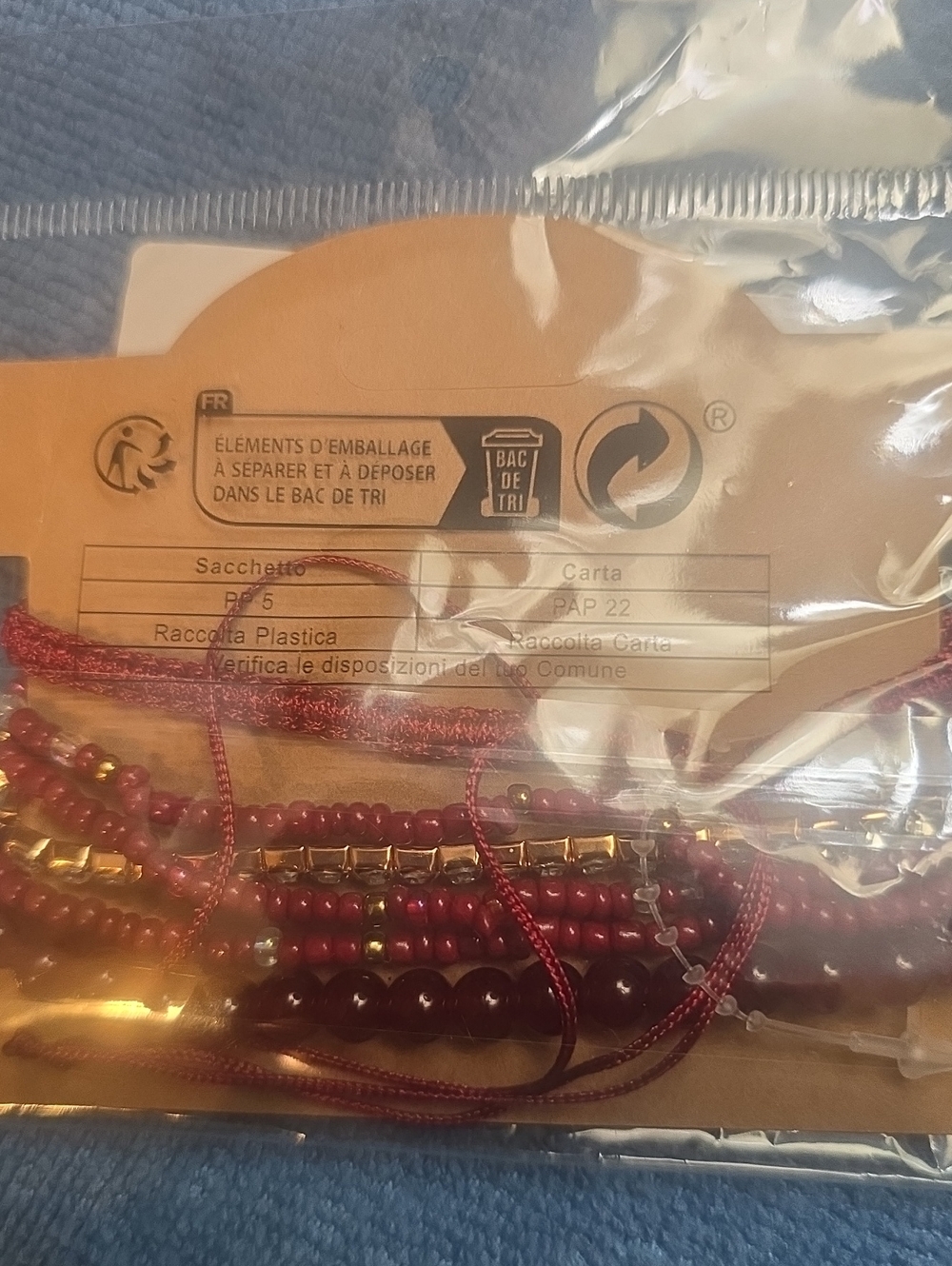 Red Beaded Layered Bracelets- Women Jewelry